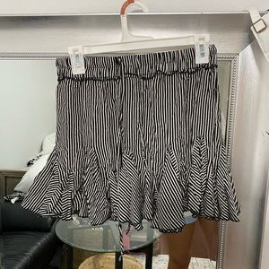 Black and white striped skirt!